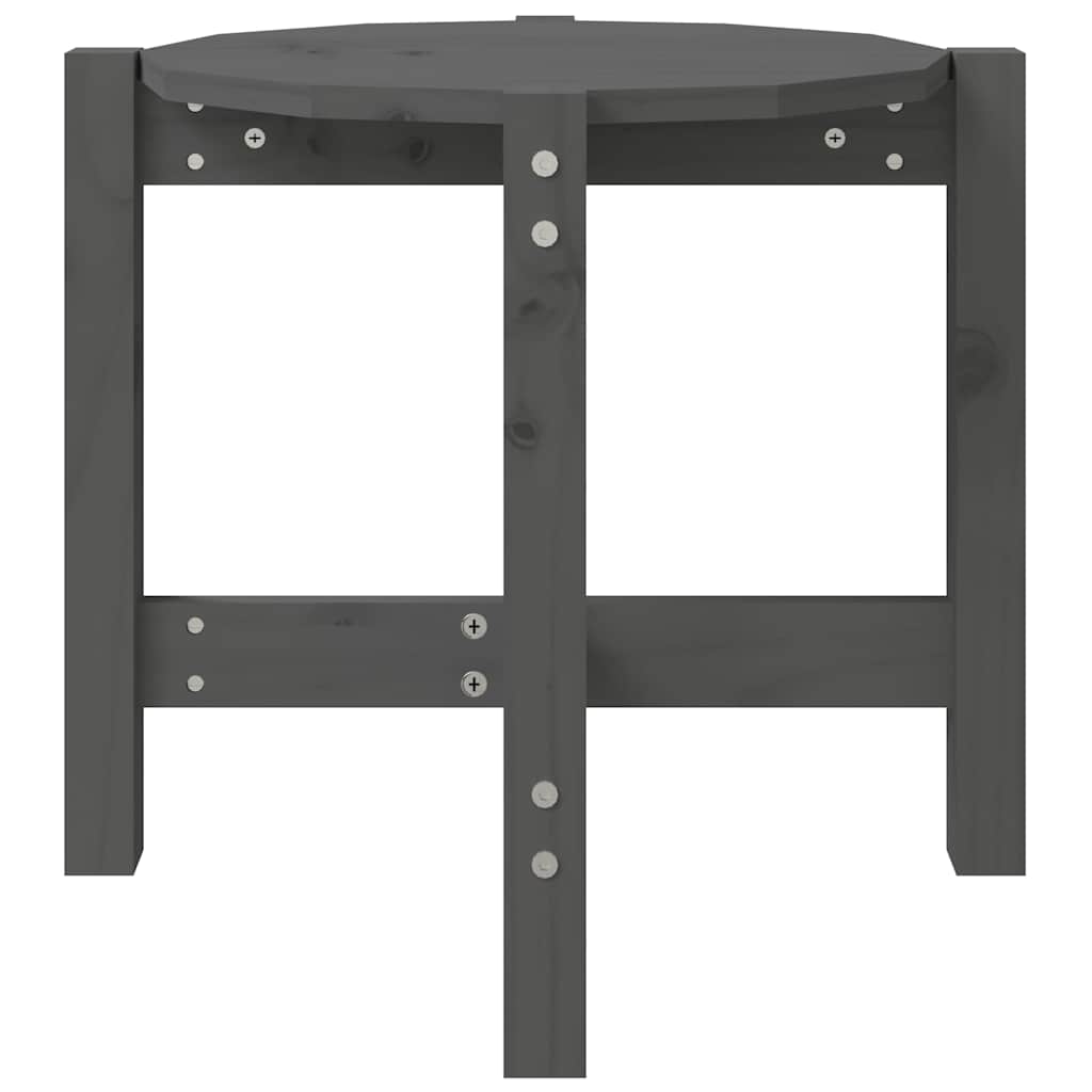 Coffee Table Grey Ø 52,5x45 cm Solid Wood Pine
