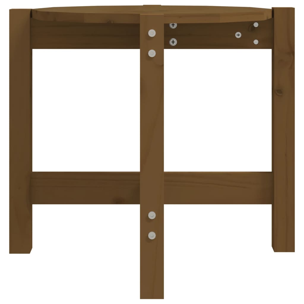 Coffee Table Honey Brown Ø 52,5x45 cm Solid Wood Pine
