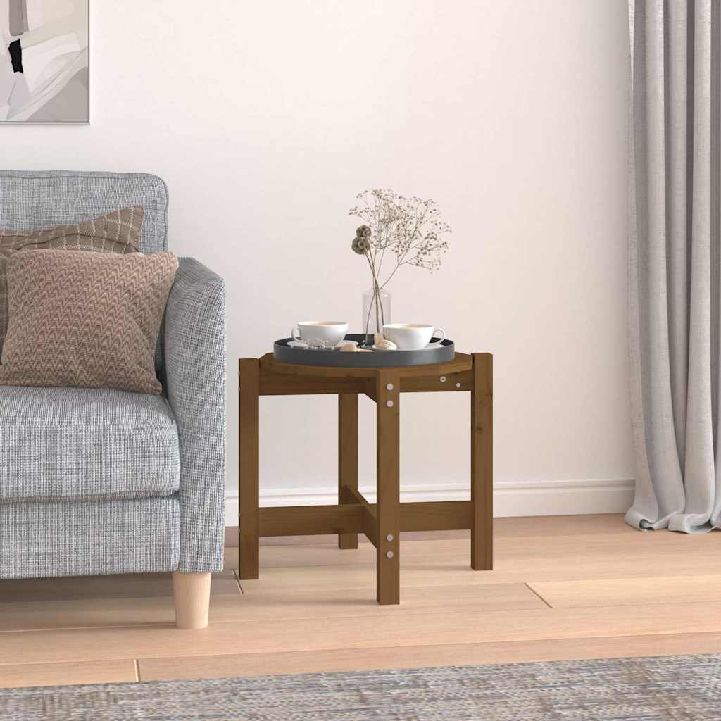 Coffee Table Honey Brown Ø 52,5x45 cm Solid Wood Pine