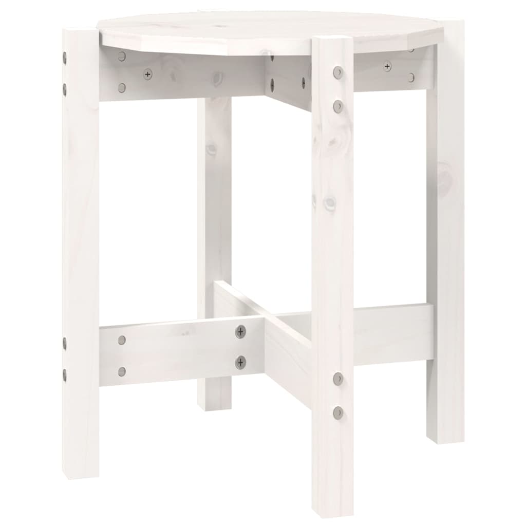 Coffee Table White Ø 42,5x45 cm Solid Wood Pine