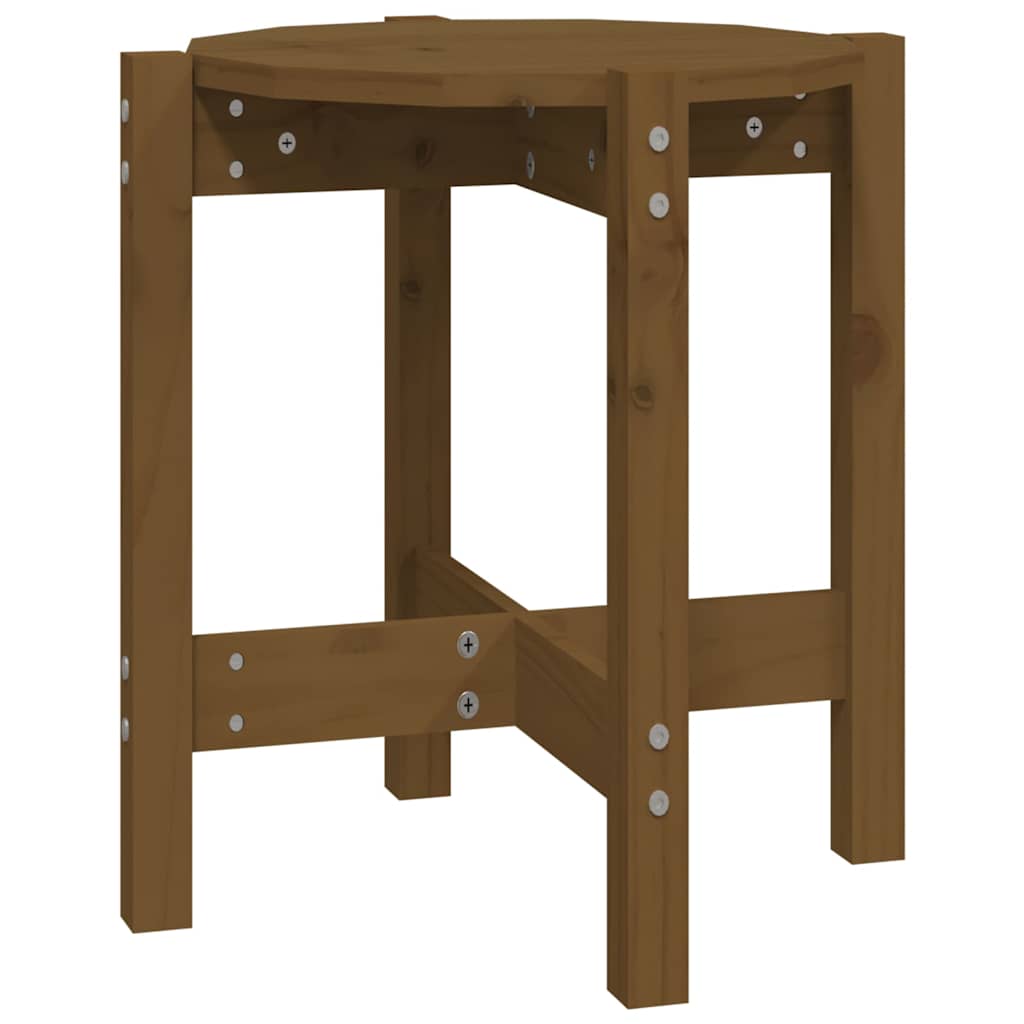 Coffee Table Honey Brown Ø 42,5x45 cm Solid Wood Pine