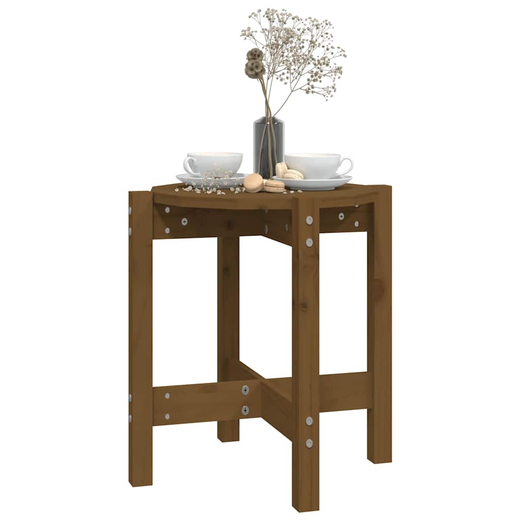 Coffee Table Honey Brown Ø 42,5x45 cm Solid Wood Pine