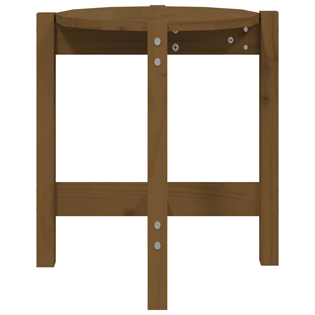 Coffee Table Honey Brown Ø 42,5x45 cm Solid Wood Pine