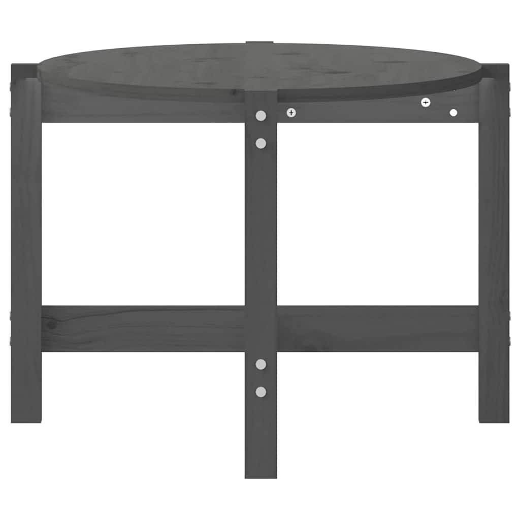 Coffee Table Grey 118x63x45 cm Solid Wood Pine