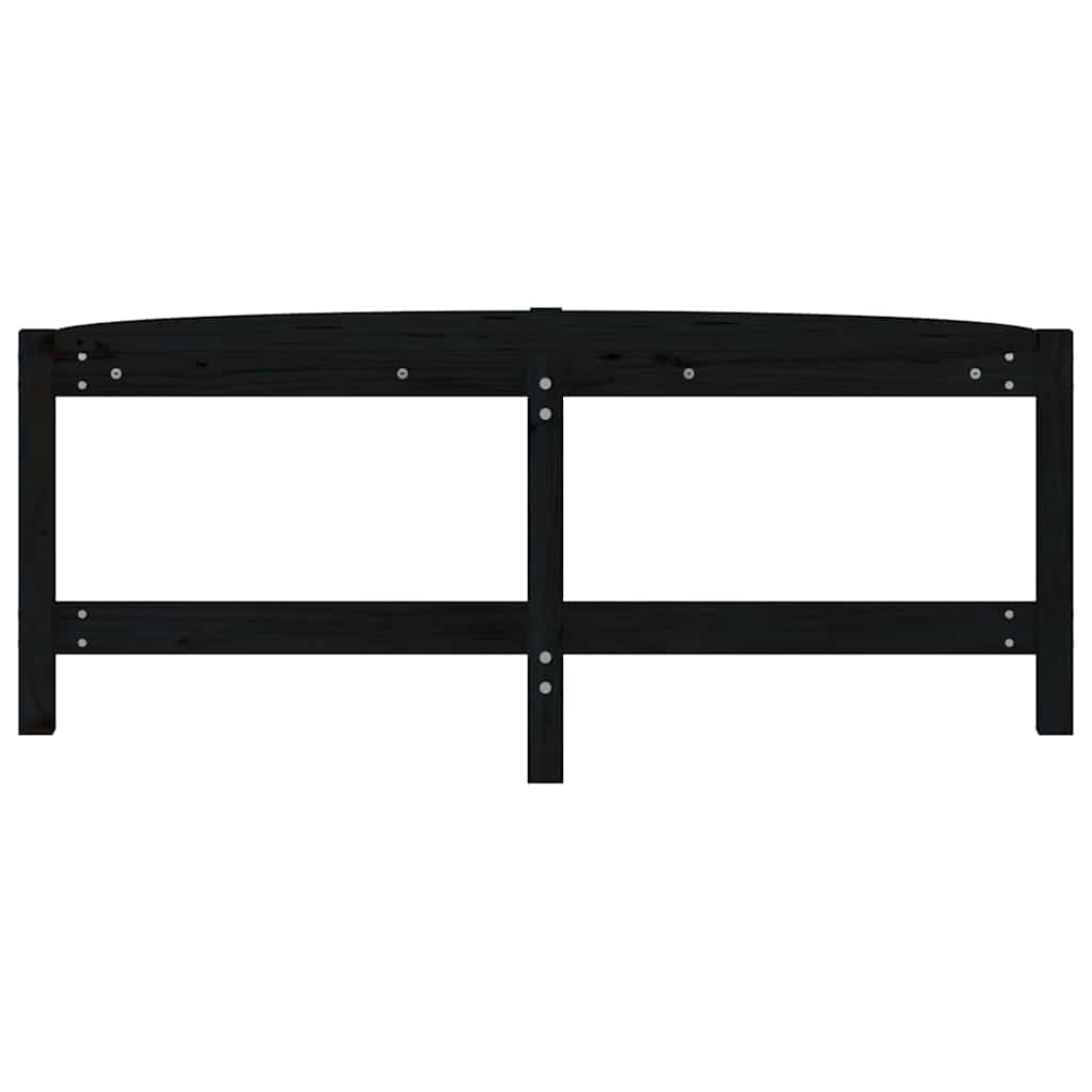 Coffee Table Black 118x63x45 cm Solid Wood Pine