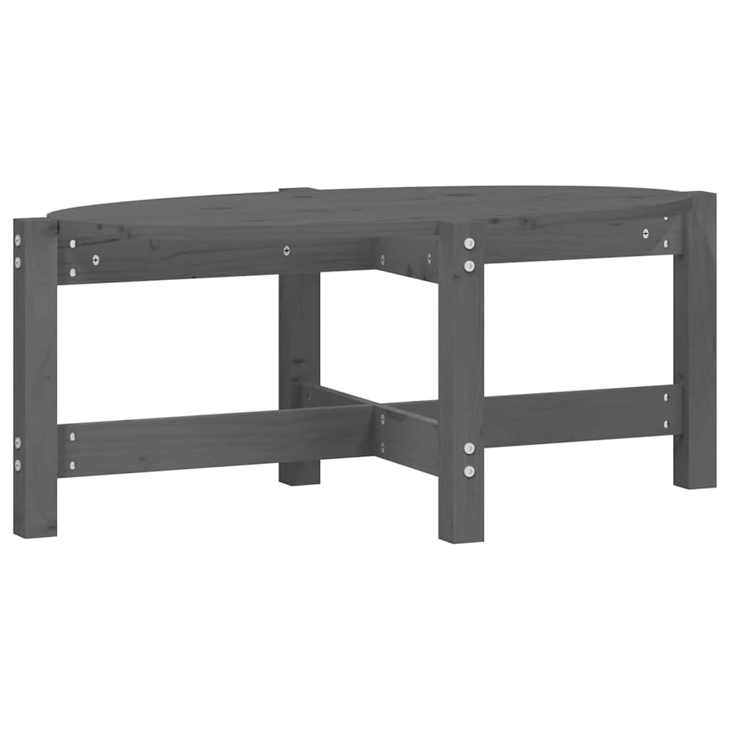 Coffee Table Grey 87x48x35 cm Solid Wood Pine
