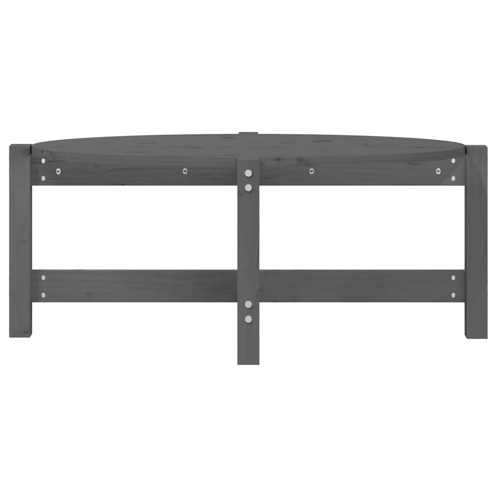 Coffee Table Grey 87x48x35 cm Solid Wood Pine