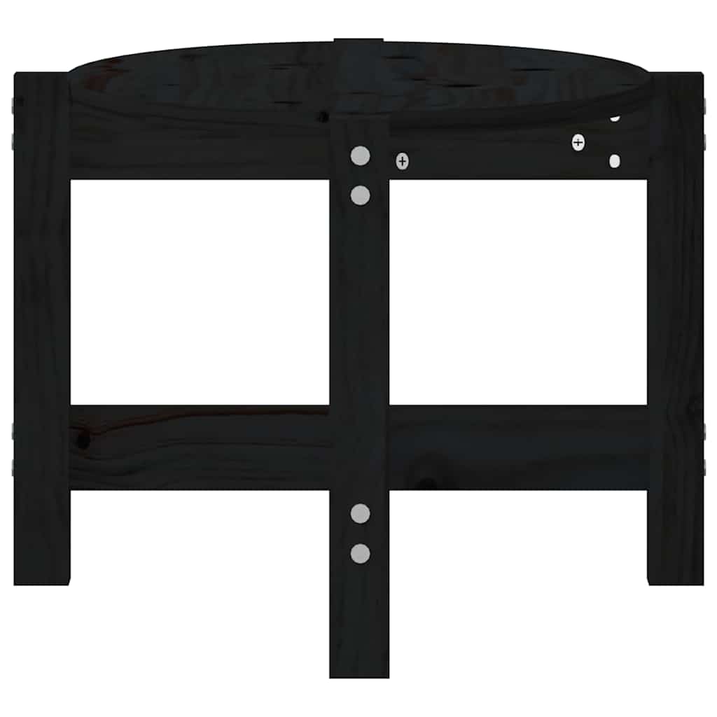 Coffee Table Black 87x48x35 cm Solid Wood Pine