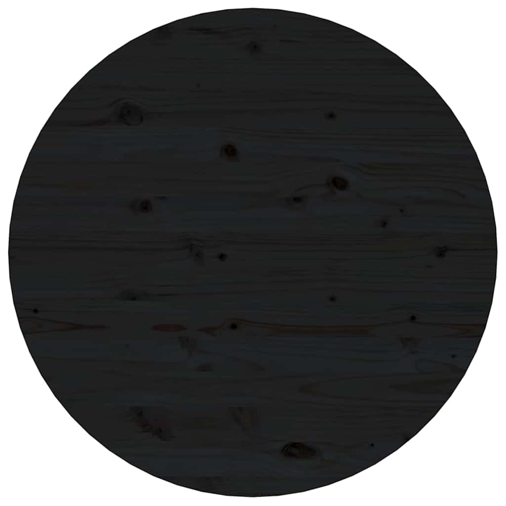 Coffee Table Black Ø 55x45 cm Solid Wood Pine