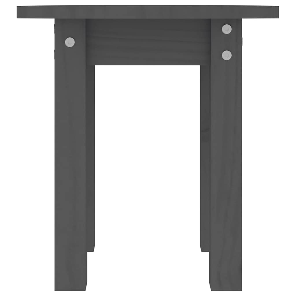 Coffee Table Grey Ø 35x35 cm Solid Wood Pine