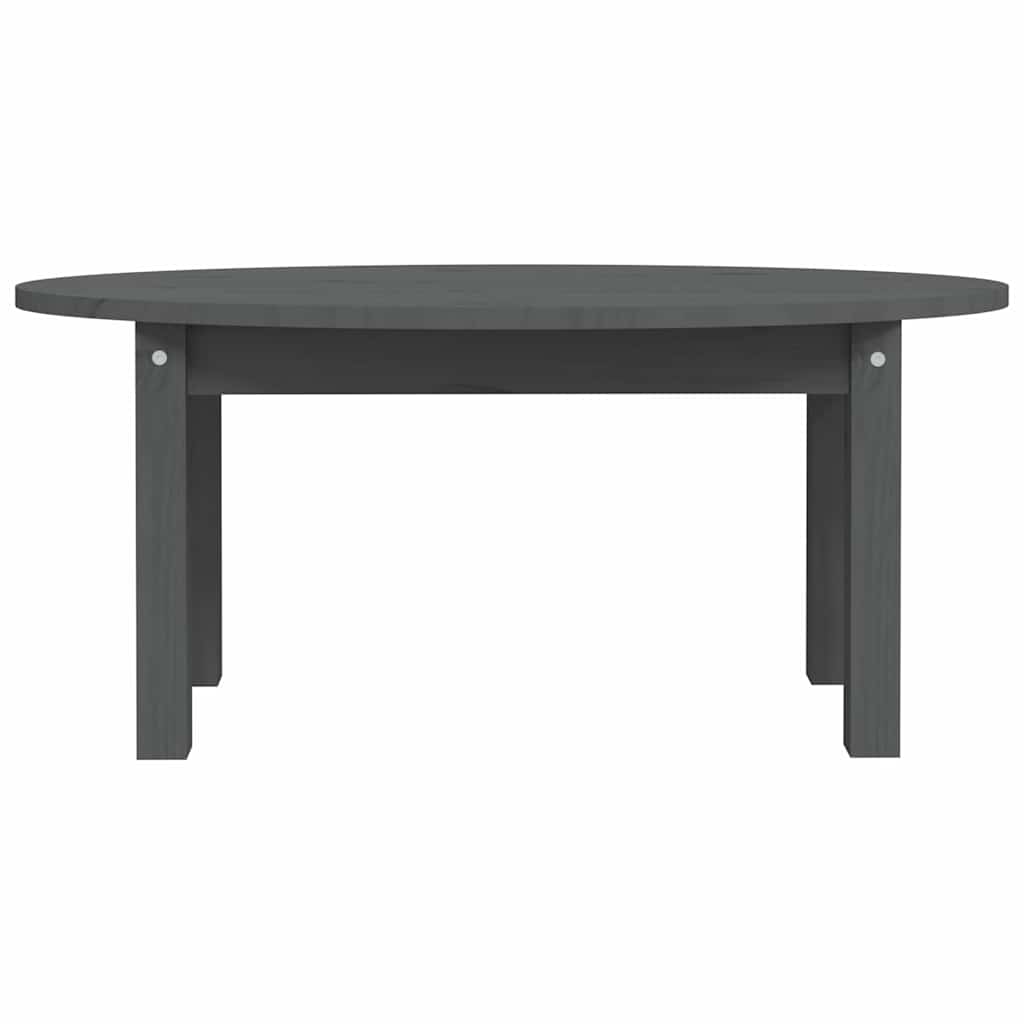 Coffee Table Grey 80x40x35 cm Solid Wood Pine