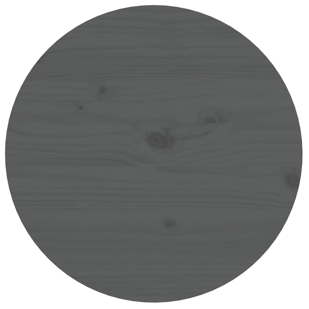 Coffee Table Grey Ø 55x60 cm Solid Wood Pine