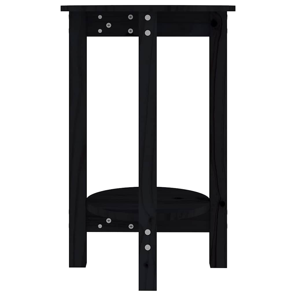 Coffee Table Black Ø 40x60 cm Solid Wood Pine