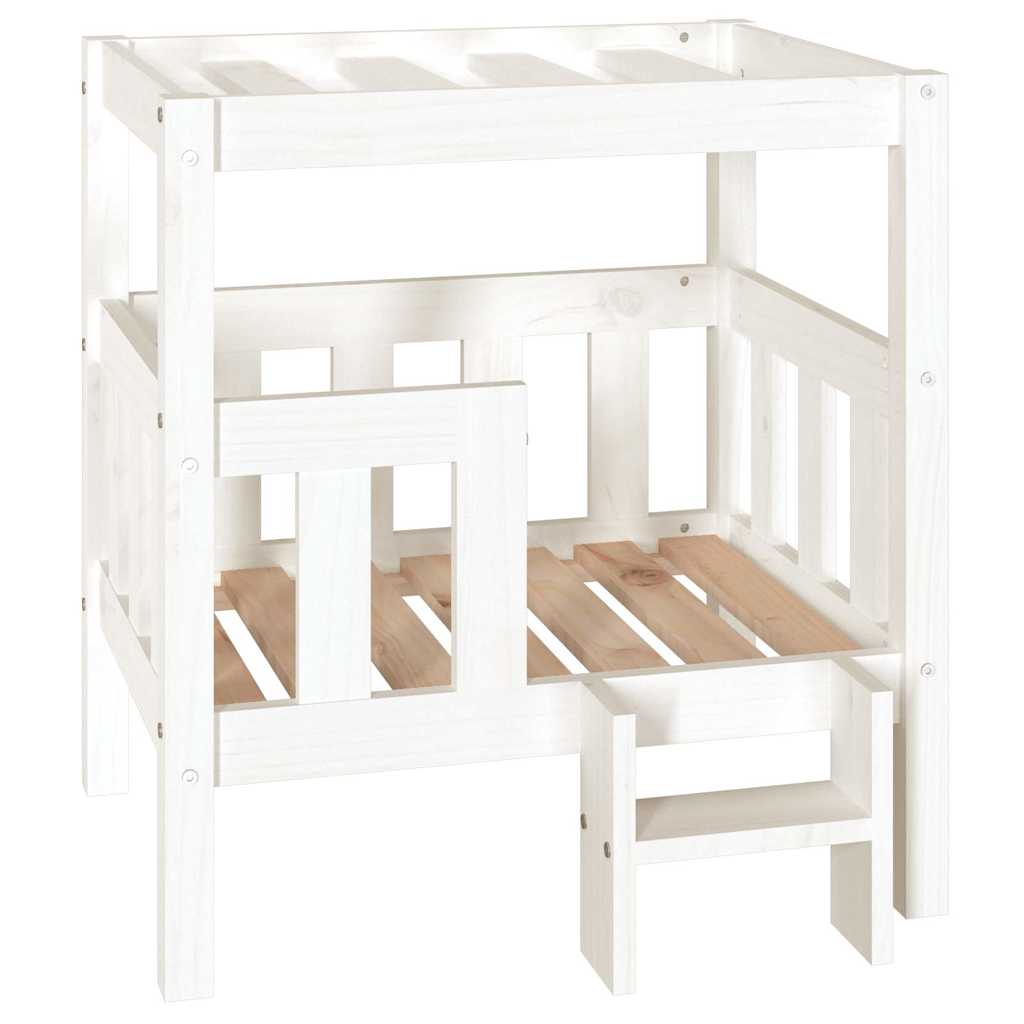 Dog Bed White 65,5x50,5x70 cm Solid Wood Pine
