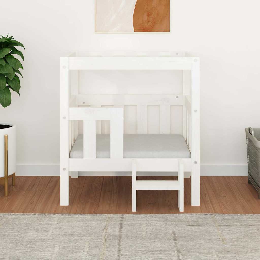 Dog Bed White 65,5x50,5x70 cm Solid Wood Pine