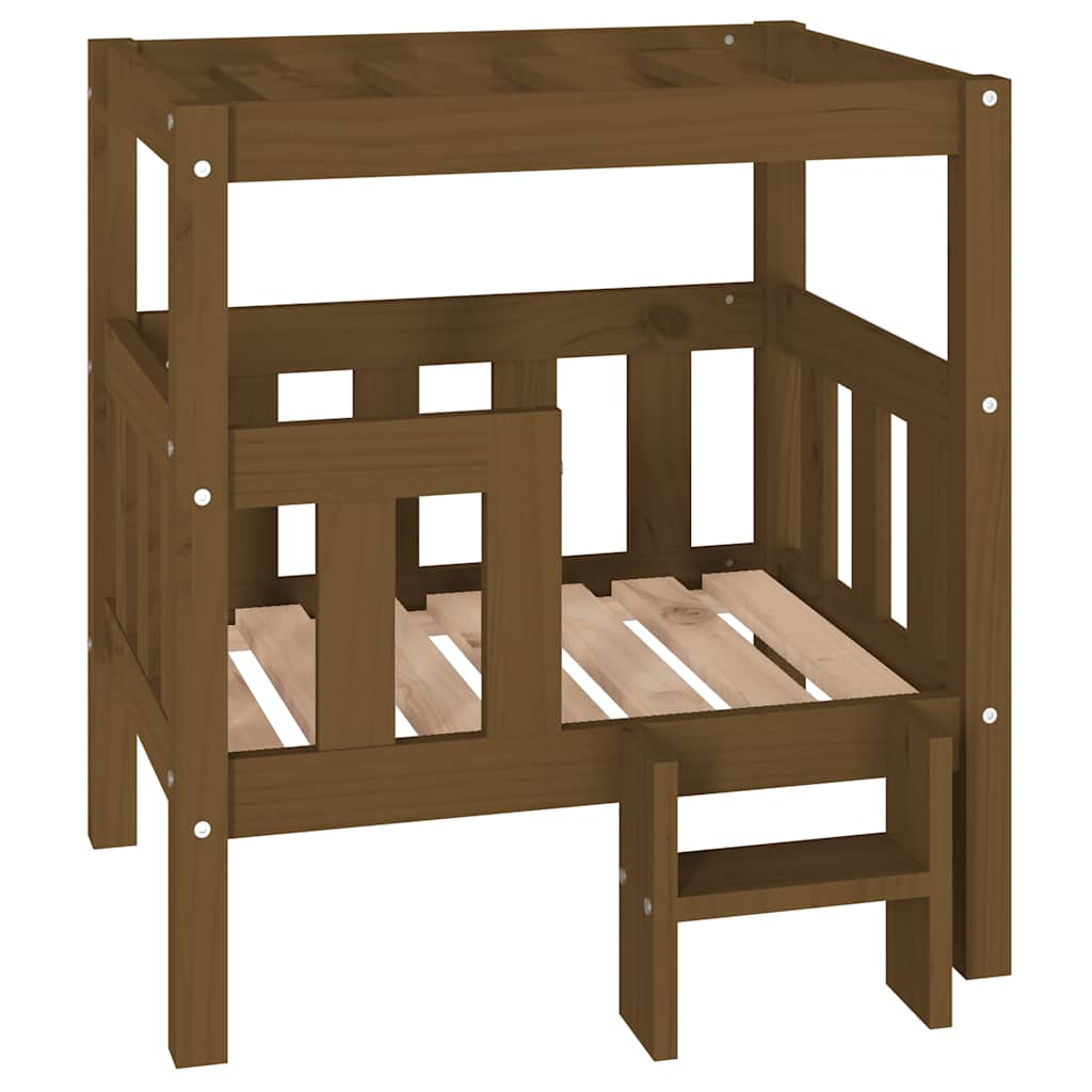 Dog Bed | Honey brown | Solid pine wood | Small | Durable | Dog Bed