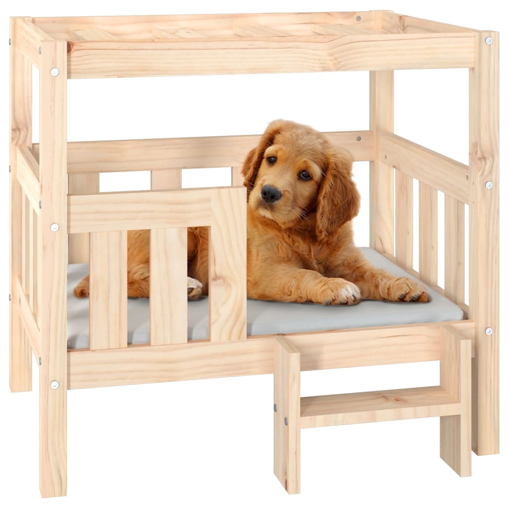 vidaXL Dog Bed 75.5x63.5x70 cm Solid Wood Pine