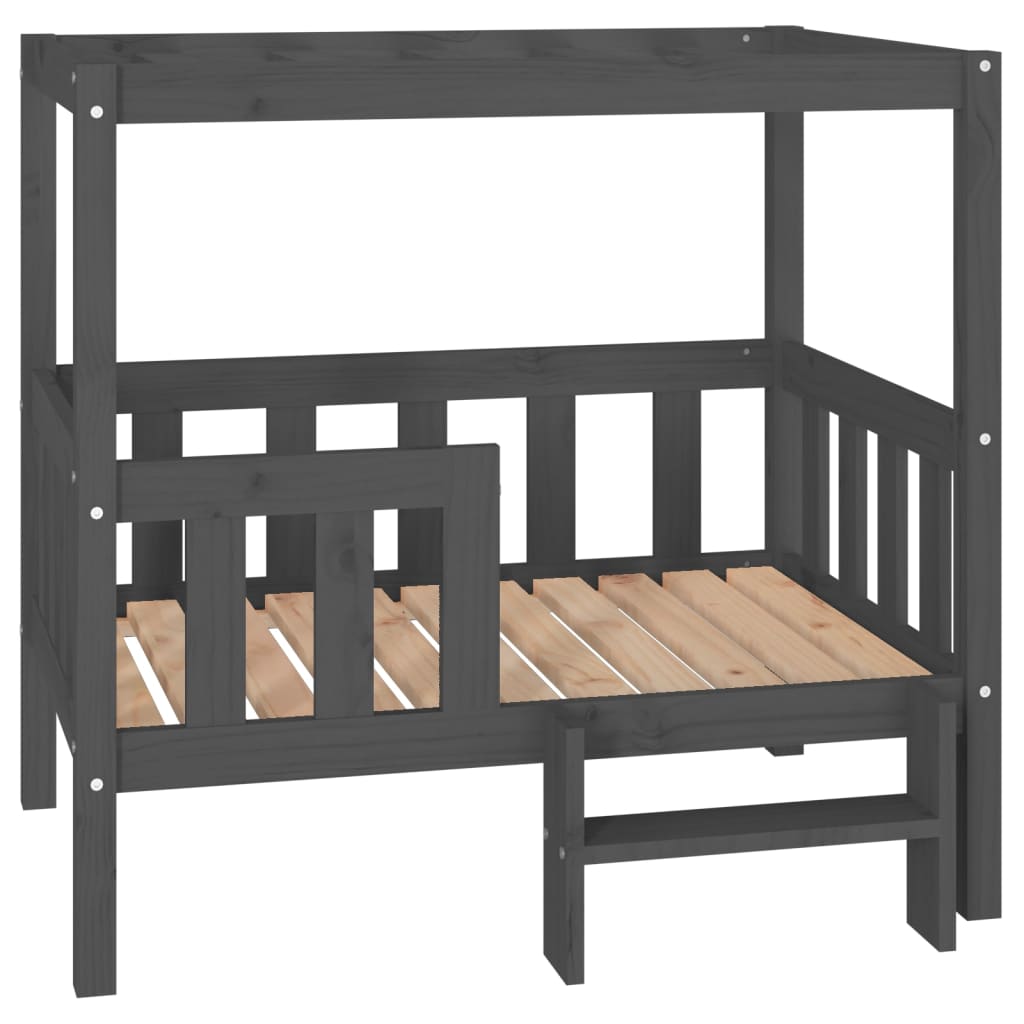Dog Bed | Grey | Solid Pine Wood | Large | Durable | Dog Bed