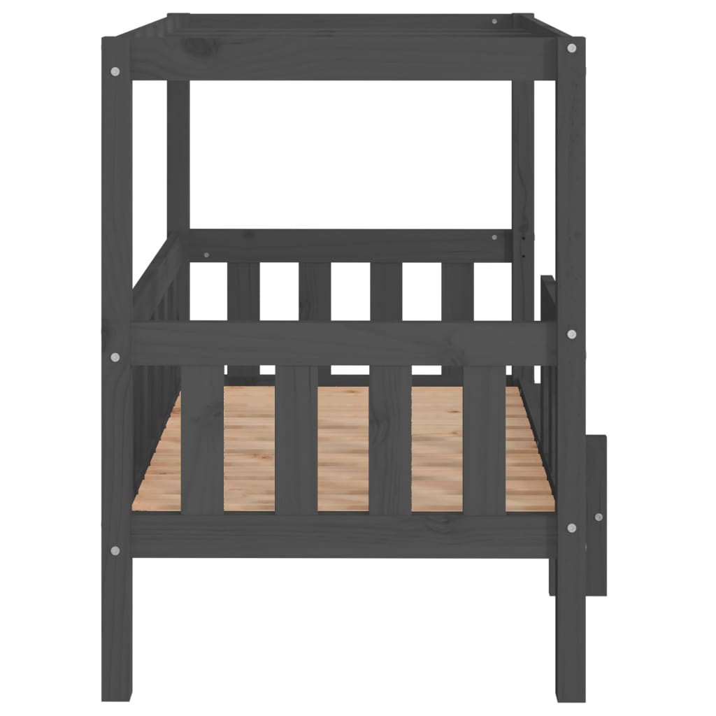 Dog Bed | Grey | Solid Pine Wood | Large | Durable | Dog Bed