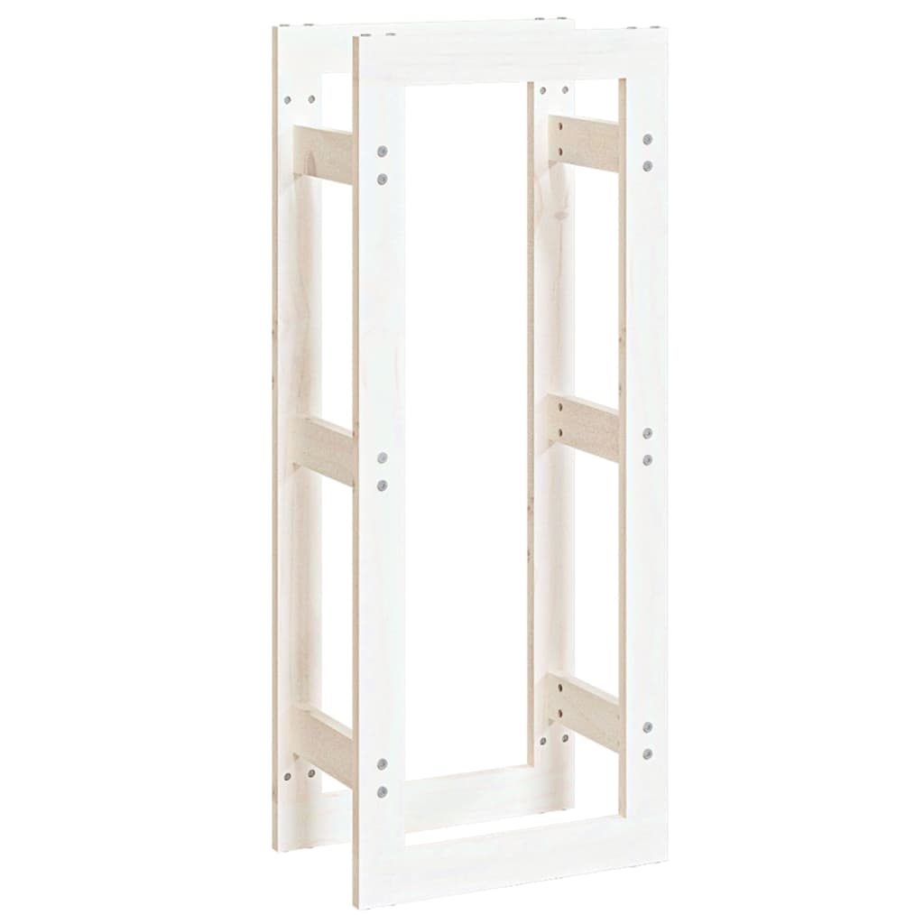 vidaXL Firewood Rack White 41x25x100 cm Solid Wood Pine