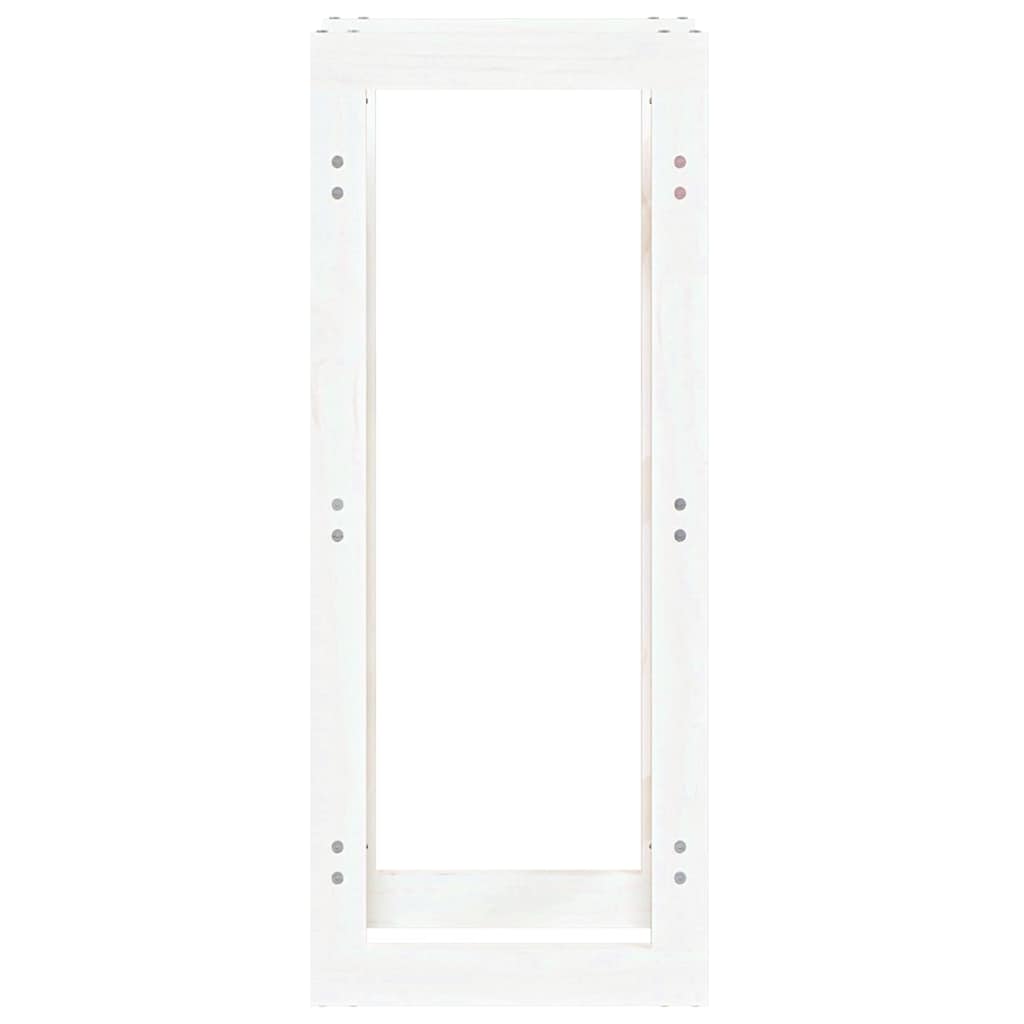 822408 vidaXL Firewood Rack White 41x25x100 cm Solid Wood Pine