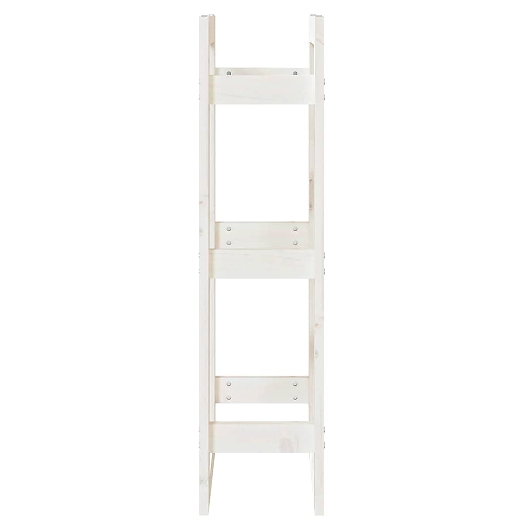 822408 vidaXL Firewood Rack White 41x25x100 cm Solid Wood Pine