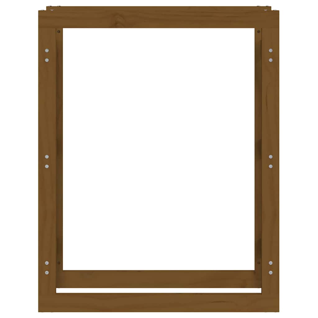 Firewood Rack Honey Brown 80x25x100 cm Solid Wood Pine
