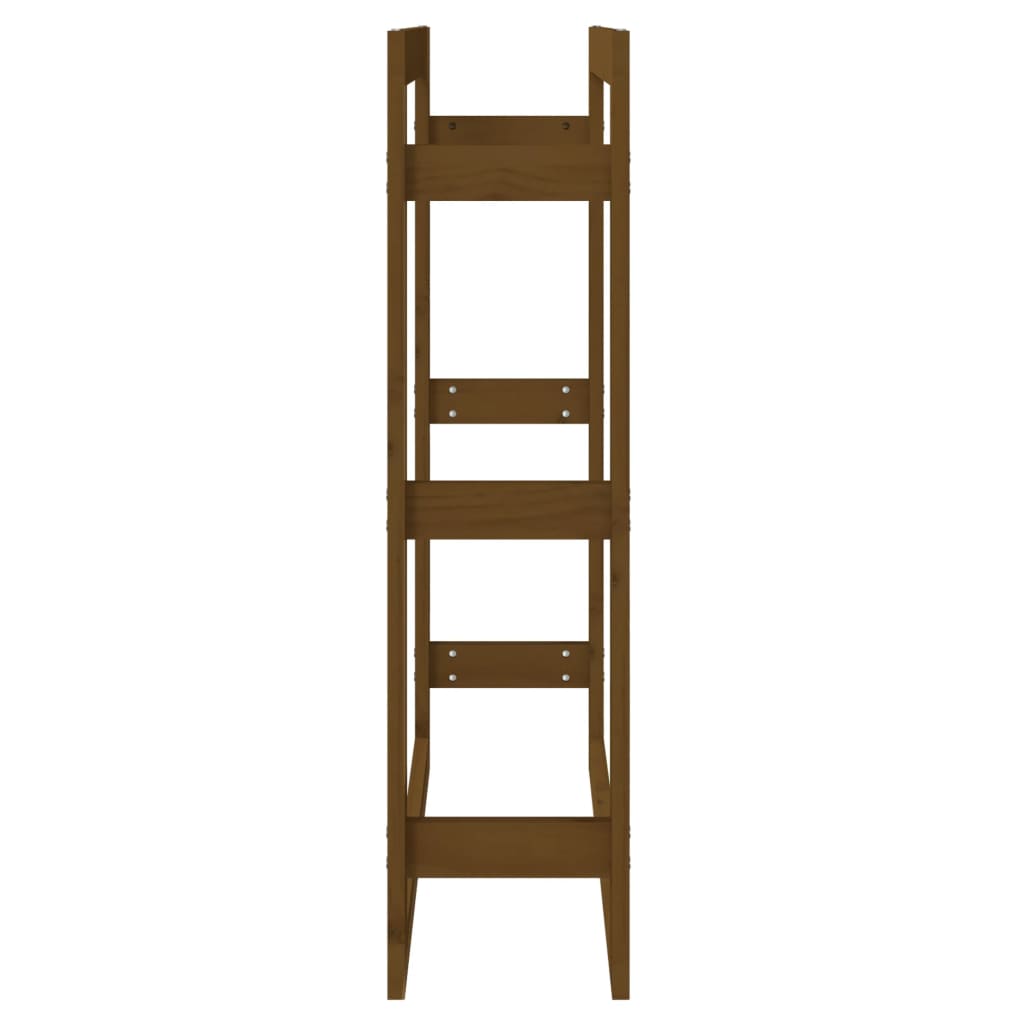 Firewood Rack Honey Brown 80x25x100 cm Solid Wood Pine