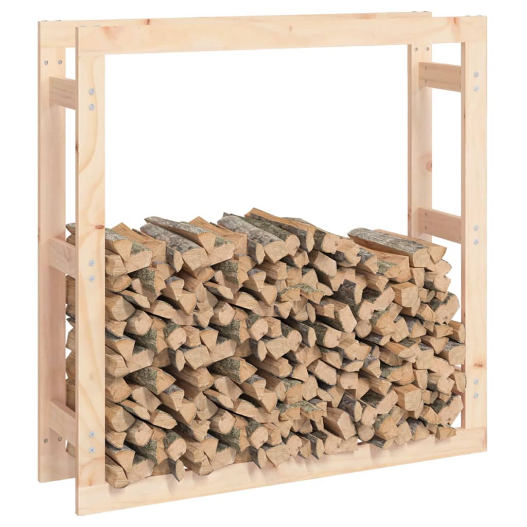 vidaXL Firewood Rack 100x25x100 cm Solid Wood Pine