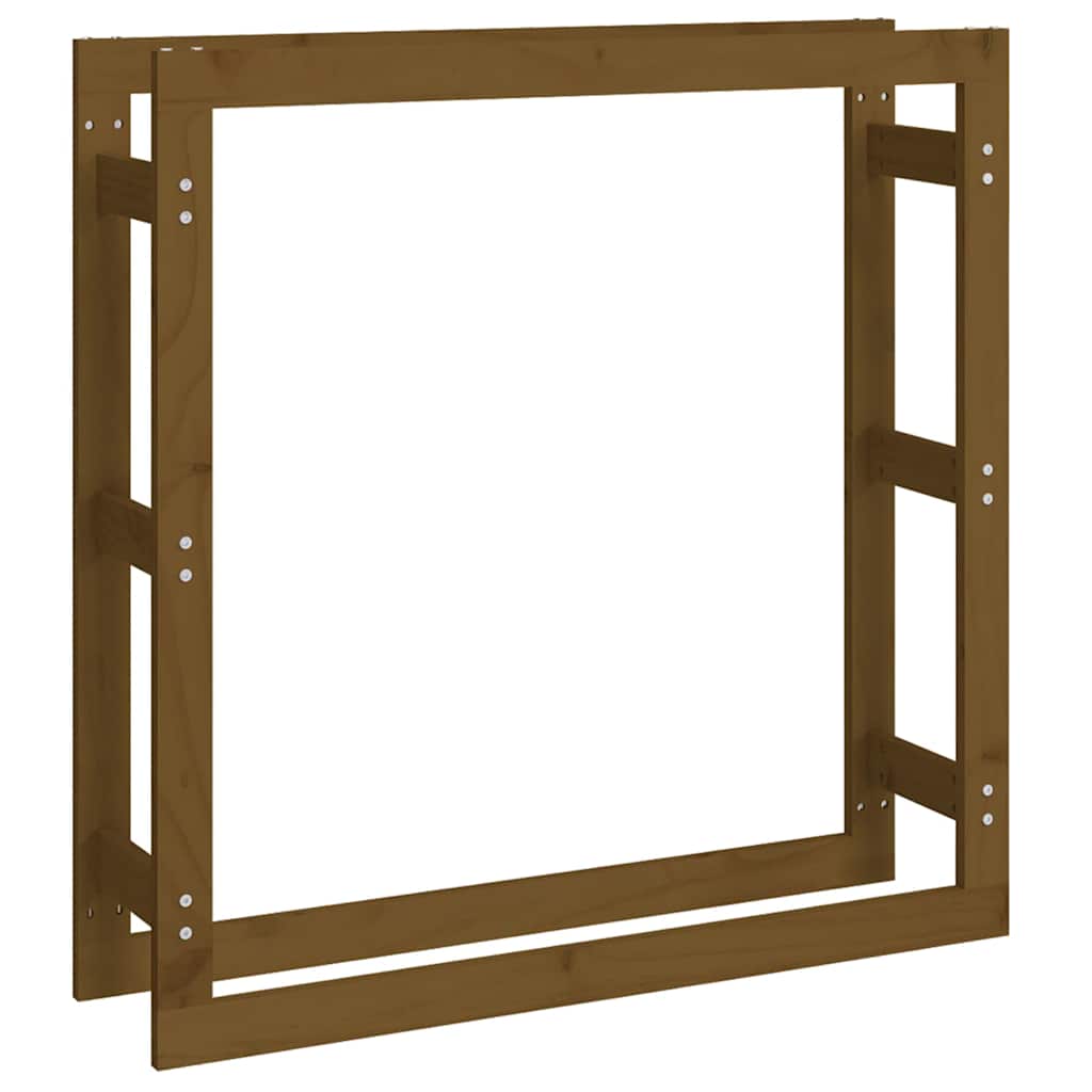 Firewood Rack Honey Brown 100x25x100 cm Solid Wood Pine
