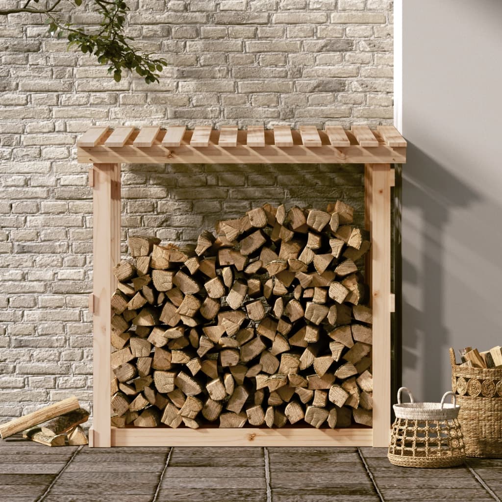 vidaXL Firewood Rack 108x64.5x109 cm Solid Wood Pine