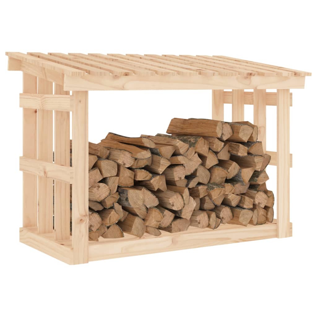 vidaXL Firewood Rack 108x64.5x77 cm Solid Wood Pine