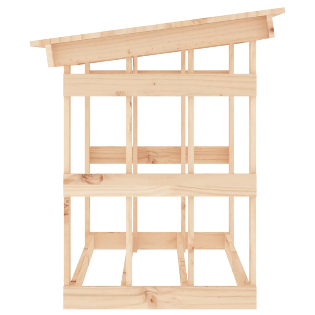 vidaXL Firewood Rack 108x64.5x77 cm Solid Wood Pine