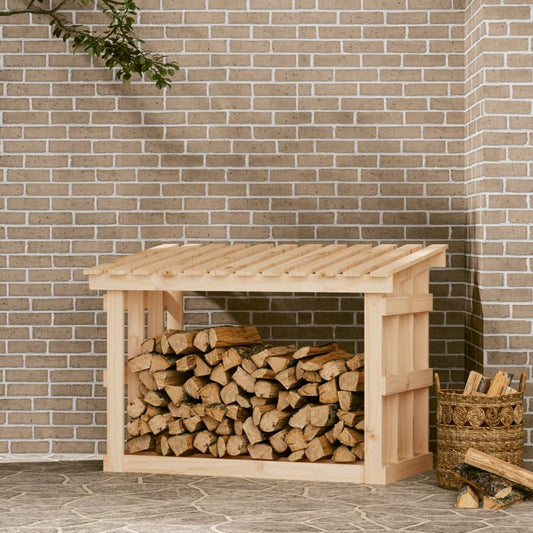 vidaXL Firewood Rack 108x64.5x77 cm Solid Wood Pine