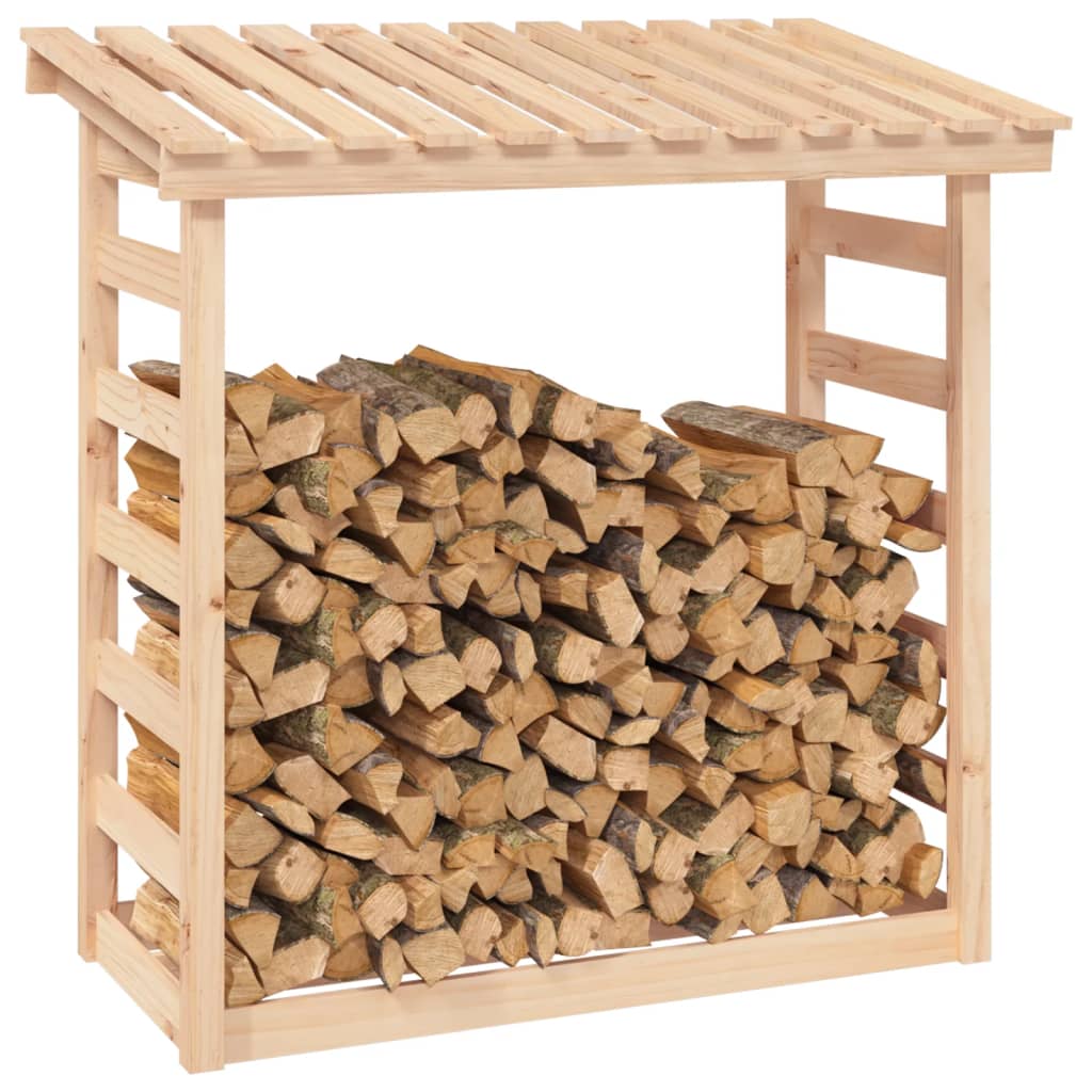 vidaXL Firewood Rack 108x64.5x110 cm Solid Wood Pine