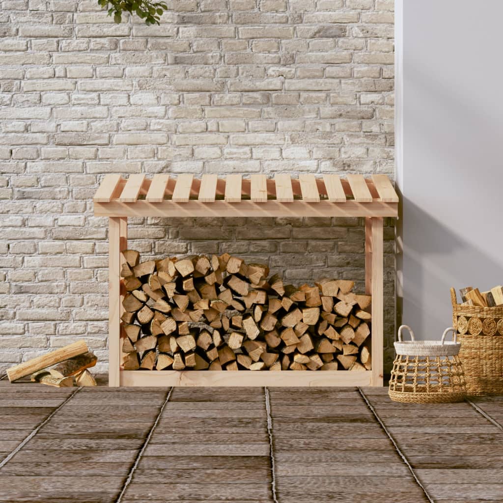 vidaXL Firewood Rack 108x64.5x78 cm Solid Wood Pine