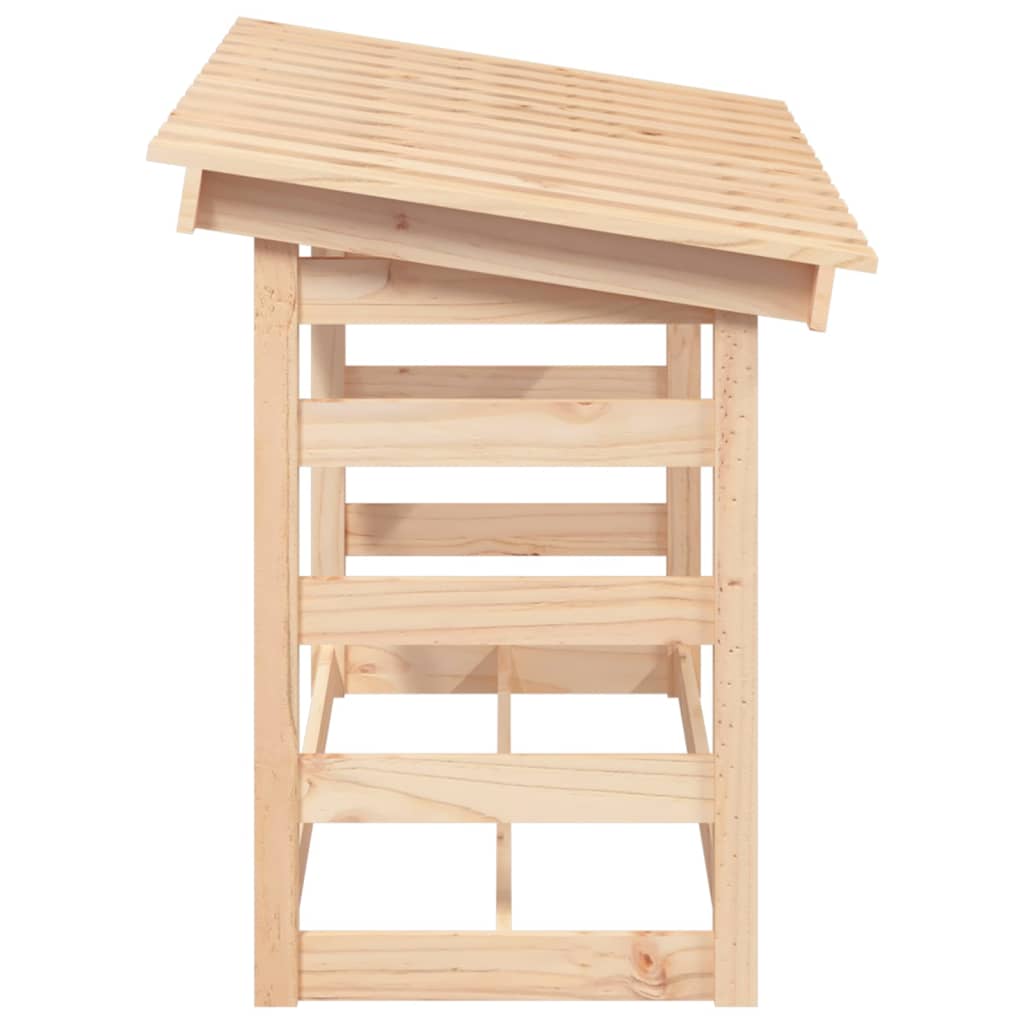 vidaXL Firewood Rack 108x64.5x78 cm Solid Wood Pine