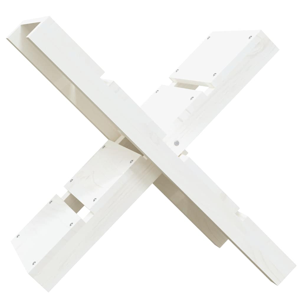 822448 vidaXL Log Holder White 47x39,5x48 cm Solid Wood Pine