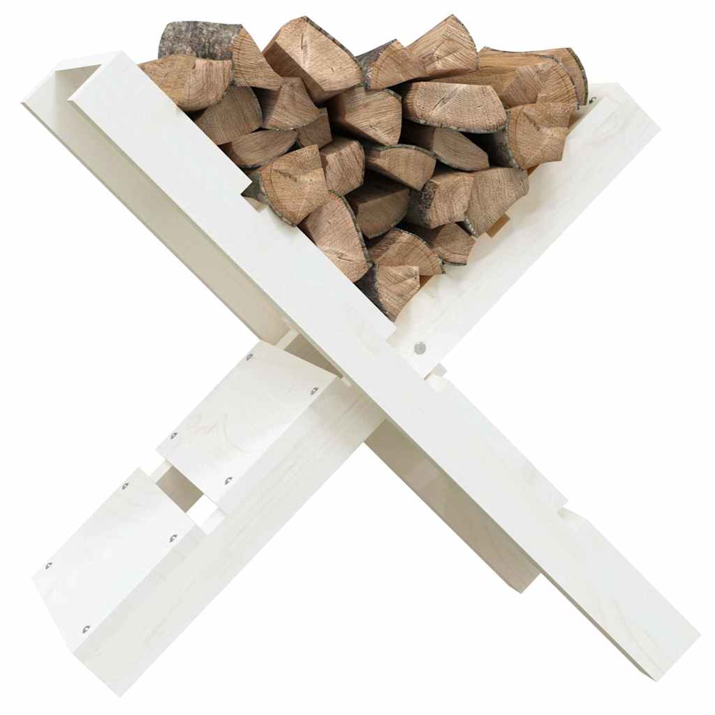 822448 vidaXL Log Holder White 47x39,5x48 cm Solid Wood Pine