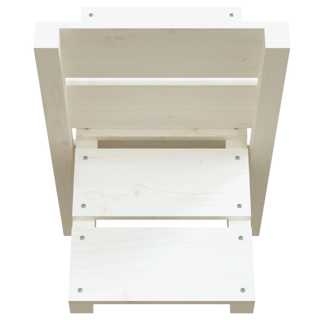 Log Holder White 47x39.5x48 cm Solid Wood Pine