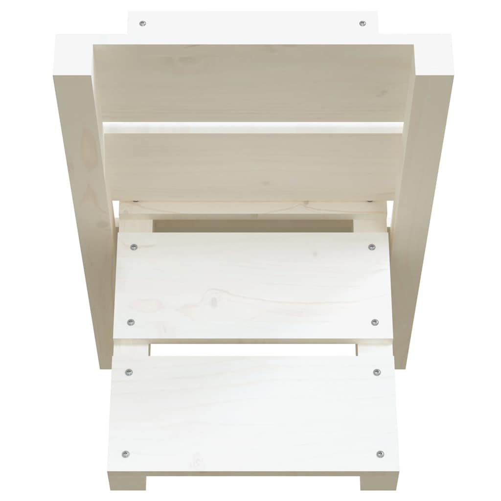 822448 vidaXL Log Holder White 47x39,5x48 cm Solid Wood Pine