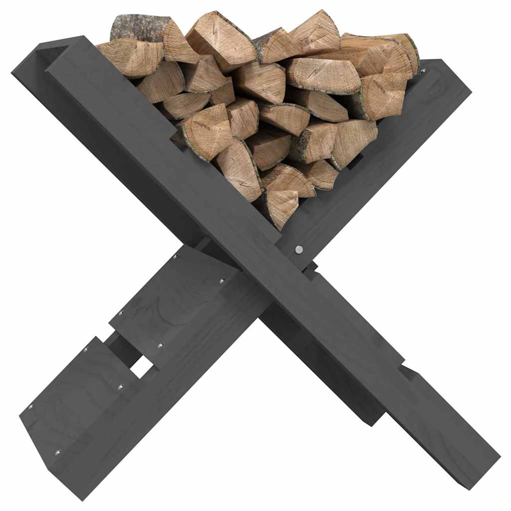822449 vidaXL Log Holder Grey 47x39,5x48 cm Solid Wood Pine