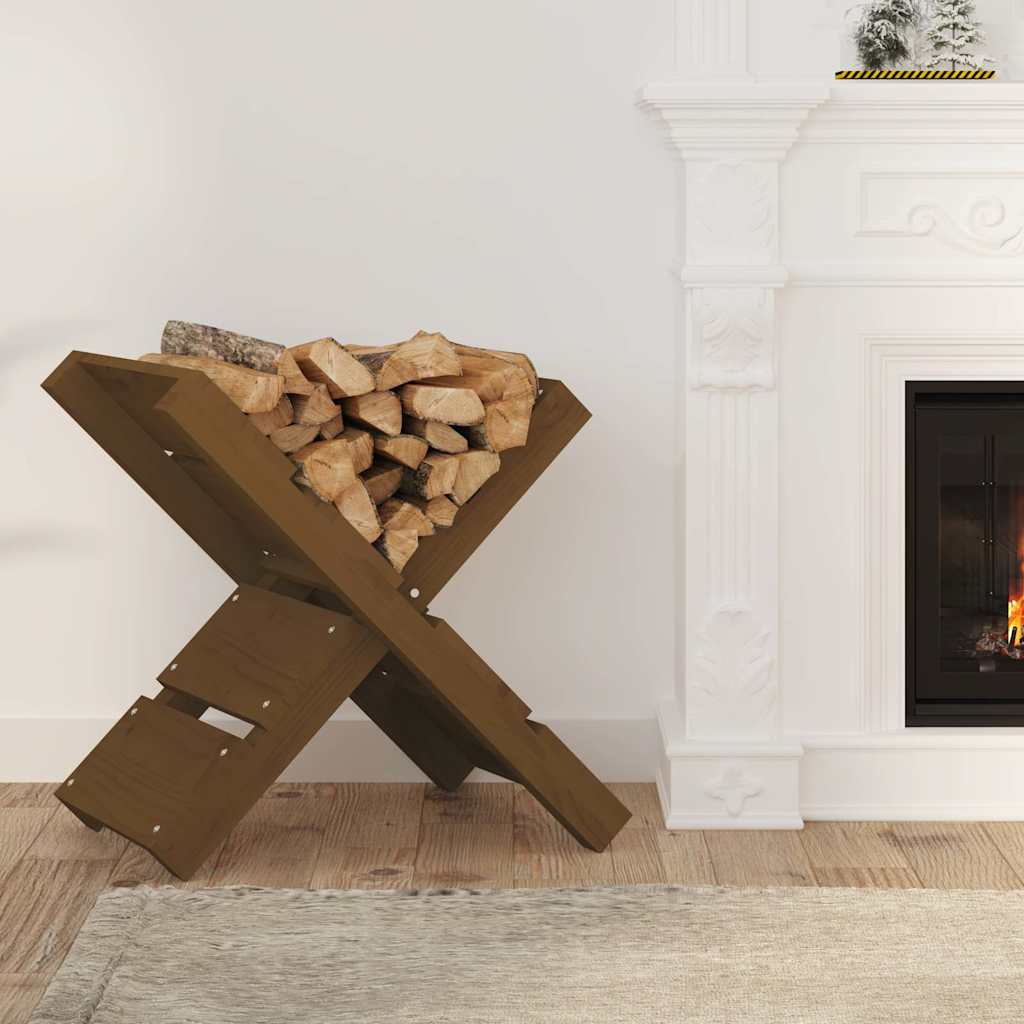 822450 vidaXL Log Holder Honey Brown 47x39,5x48 cm Solid Wood Pine