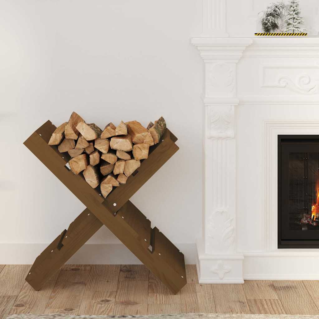 822450 vidaXL Log Holder Honey Brown 47x39,5x48 cm Solid Wood Pine