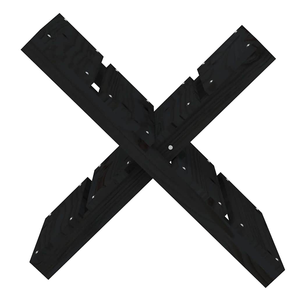 822451 vidaXL Log Holder Black 47x39,5x48 cm Solid Wood Pine