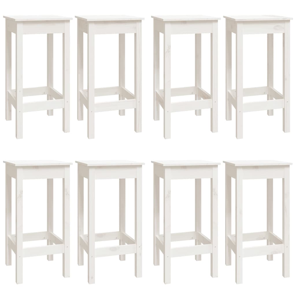 vidaXL 9 Piece Bar Set White Solid Wood Pine