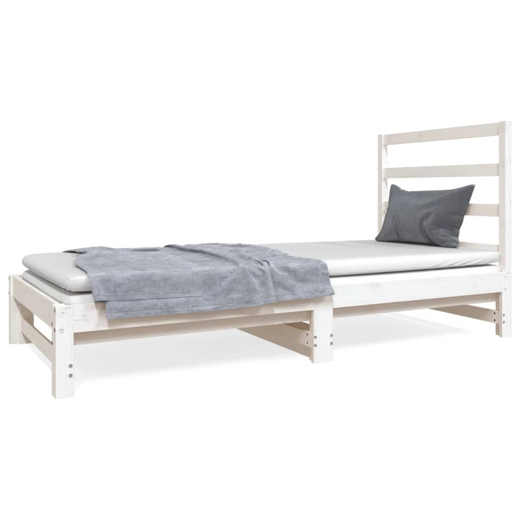 Pull-out Day Bed without Mattress White 2x(90x190) cm
