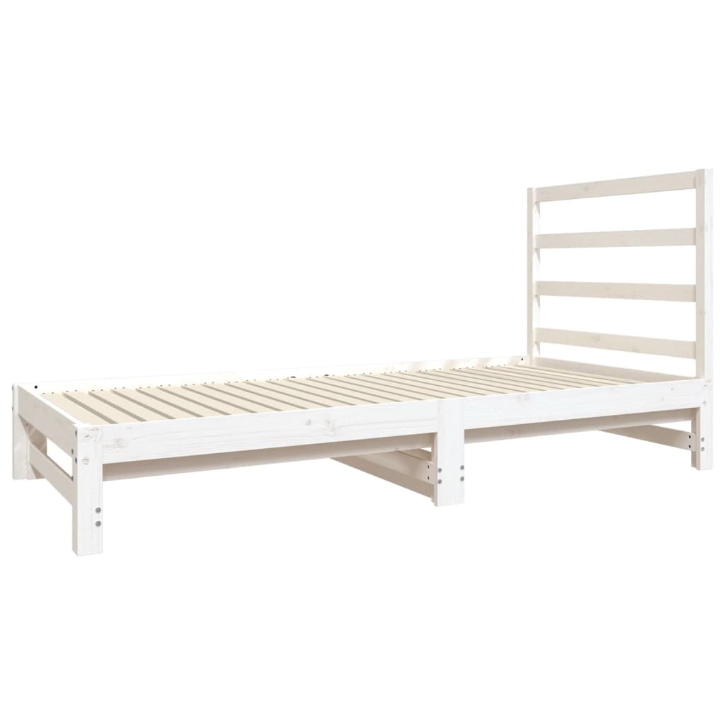 Pull-out Day Bed without Mattress White 2x(90x190) cm