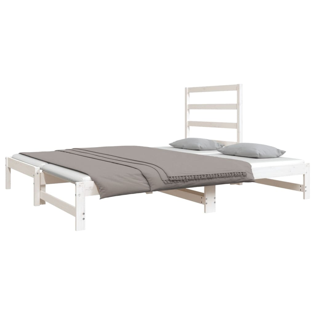 Pull-out Day Bed without Mattress White 2x(90x190) cm