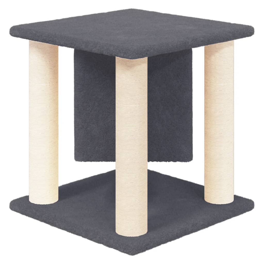 vidaXL Cat Tree with Sisal Scratching Posts Dark Grey 37 cm